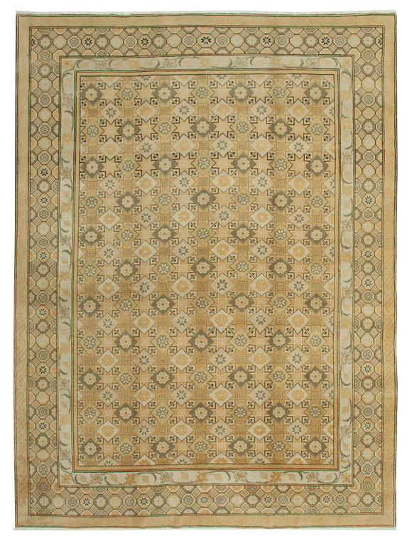 10' x 13' 9'' Beige Oriental Oushak Rug