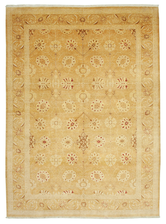 10' 2'' x 14' 4'' Hand-Knotted Oushak Rug