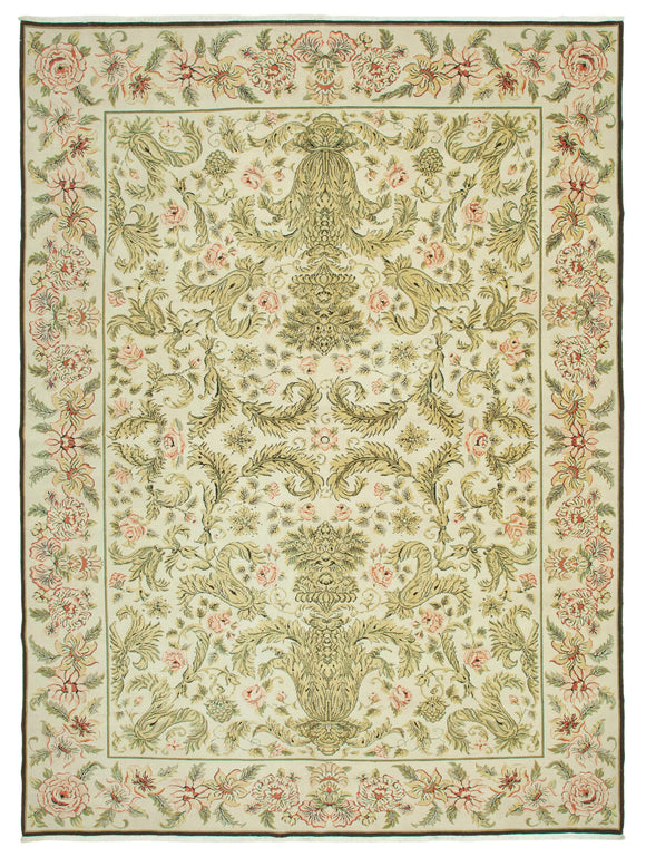 10' x 13' 7'' Beige Oriental Oushak Rug