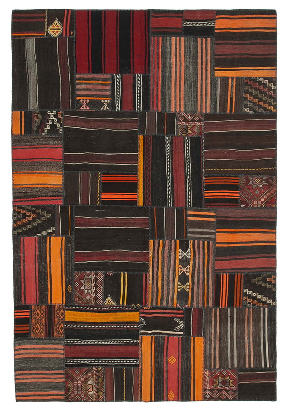 7x11 Multicolor Kilim Patchwork Rug - 37007