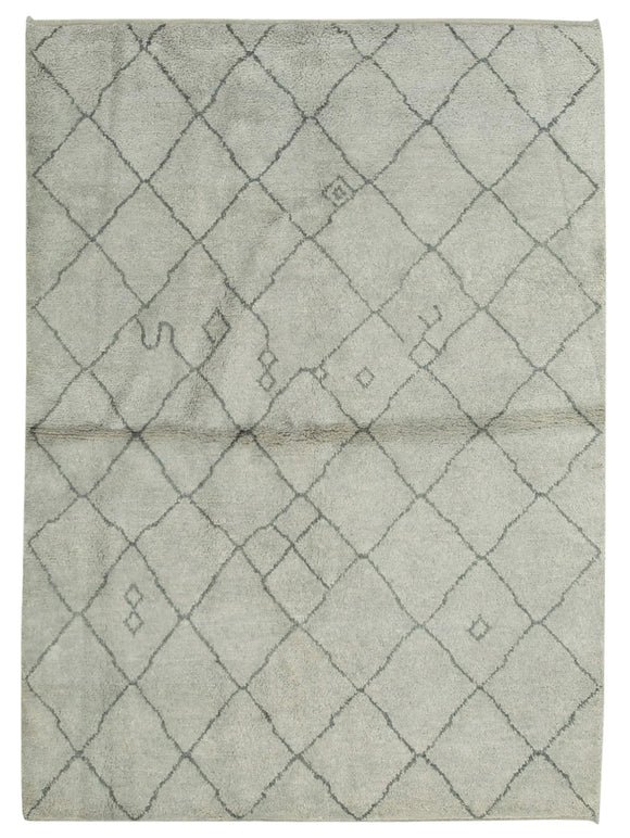 5' 1'' x 6' 10'' Grey Moroccan Rug
