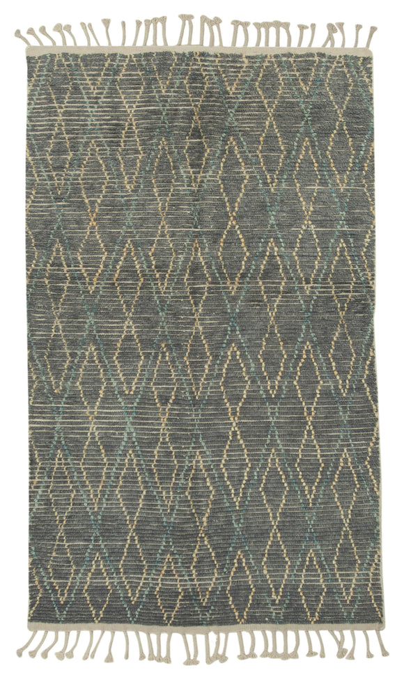 5' x 8' Grey Color Moroccan Rug