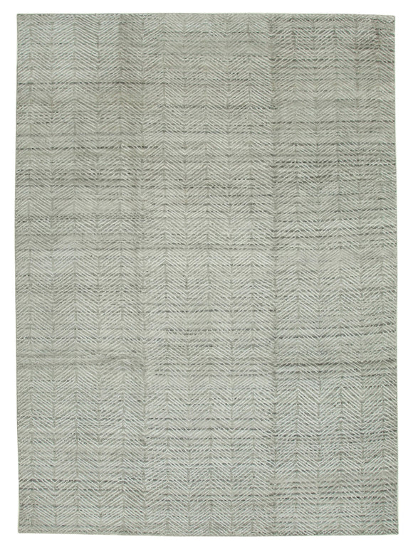 9' 10'' x 13' 10'' Grey Color Moroccan Rug