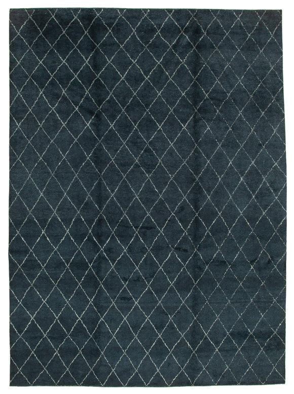 10' x 14' Blue Color Moroccan Rug