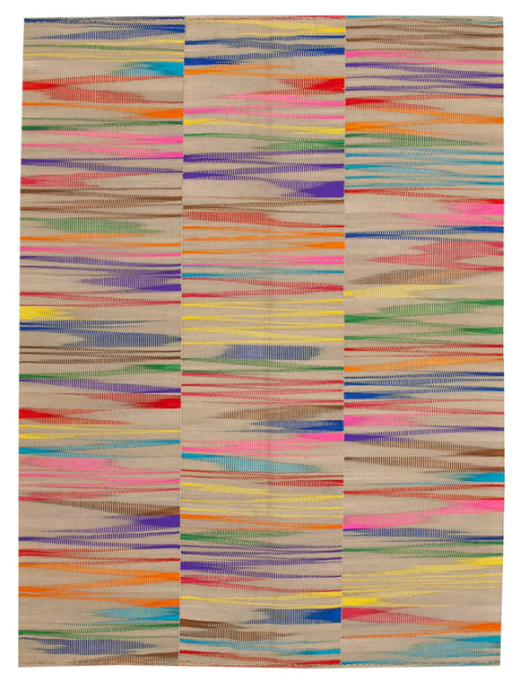 7x9 Handwoven Kilim Rug - 37510