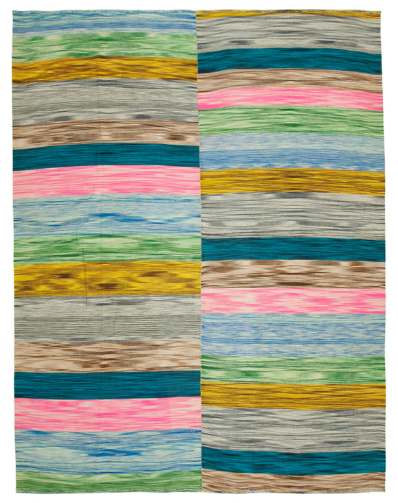 10x13 Handwoven Kilim Rug - 37554