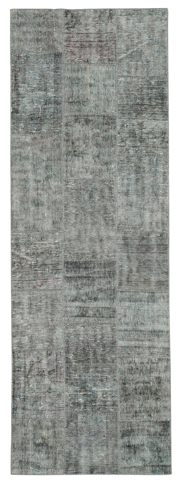 3x8 Hand-Knotted Patchwork Runner Rug - 37632