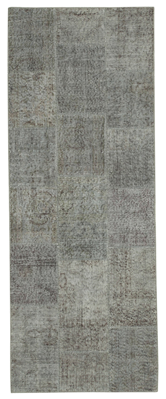 3x7 Hand-Knotted Patchwork Runner Rug - 37637