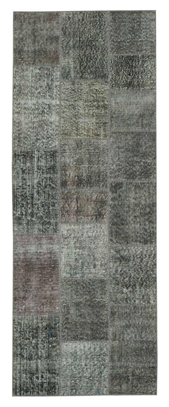 3x7 Hand-Knotted Patchwork Runner Rug - 37643