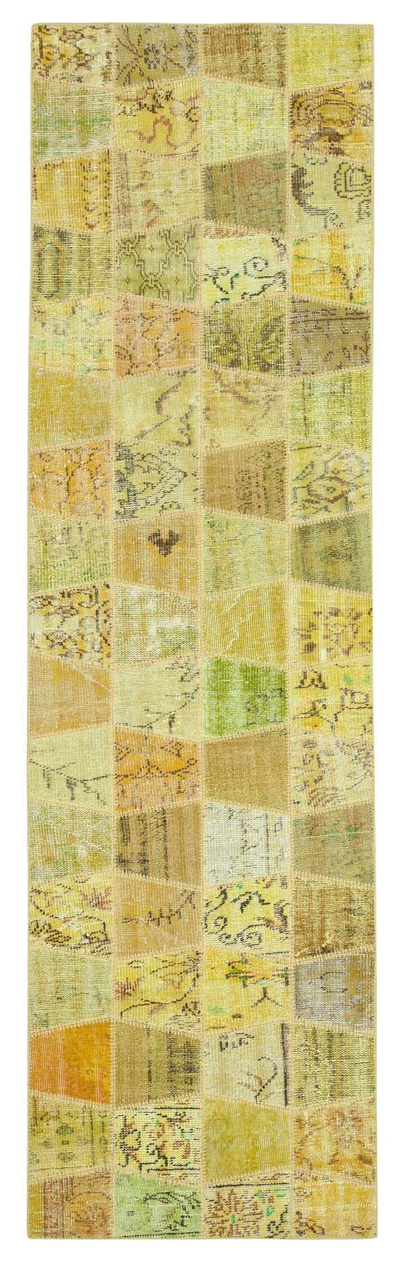 3x10 Hand-Knotted Patchwork Runner Rug - 37653