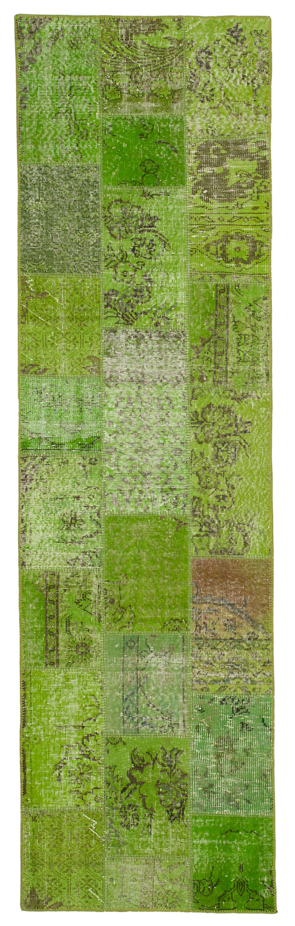 3x10 Hand-Knotted Patchwork Runner Rug - 37663