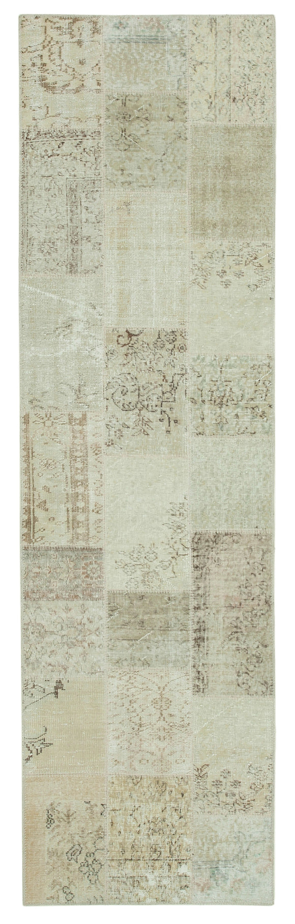 3x10 Hand-Knotted Patchwork Runner Rug - 37706