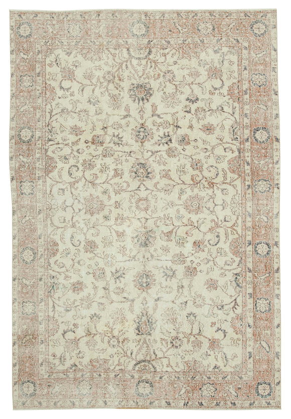 6' 10'' x 10' 1'' Hand-Knotted Turkish Vintage Rug