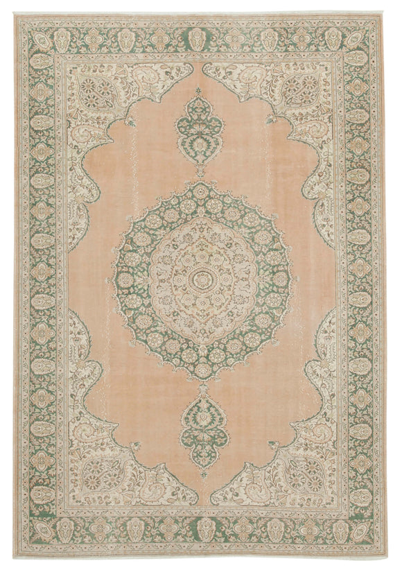 6' 9'' x 9' 10'' Hand-Knotted Turkish Vintage Rug