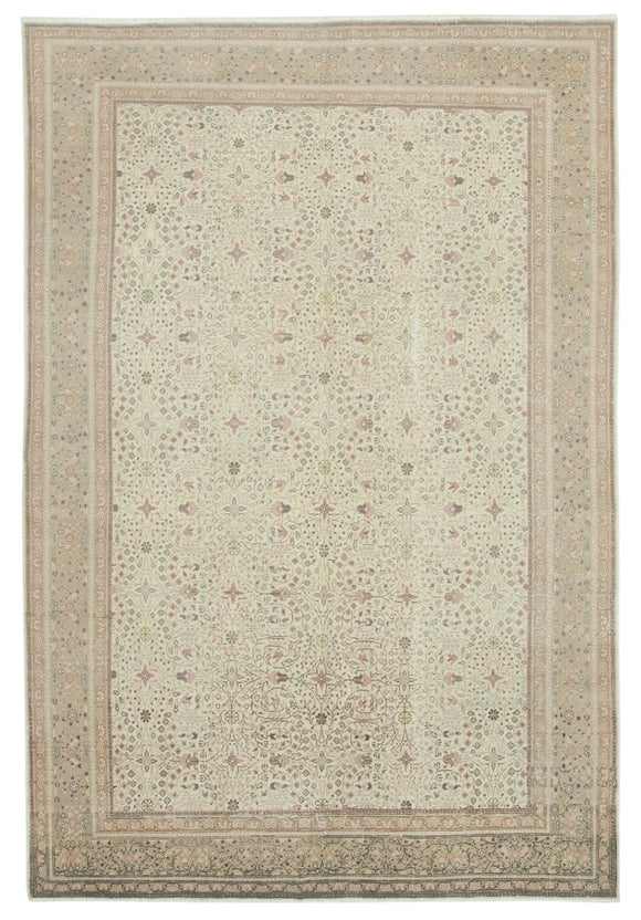 6' 7'' x 9' 7'' Hand-Knotted Turkish Vintage Rug