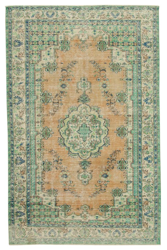 6' 6'' x 10' 2'' Beige Vintage Rug