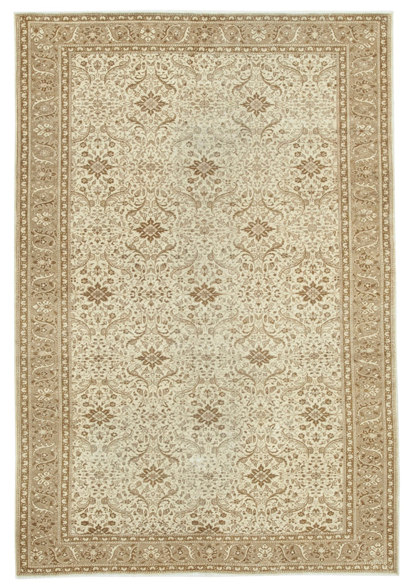6' 7'' x 9' 7'' Hand-Knotted Vintage Turkish Rug