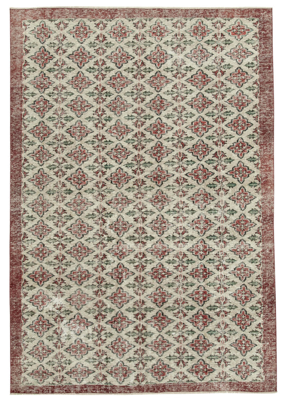 6' 1'' x 9' Beige Vintage Rug
