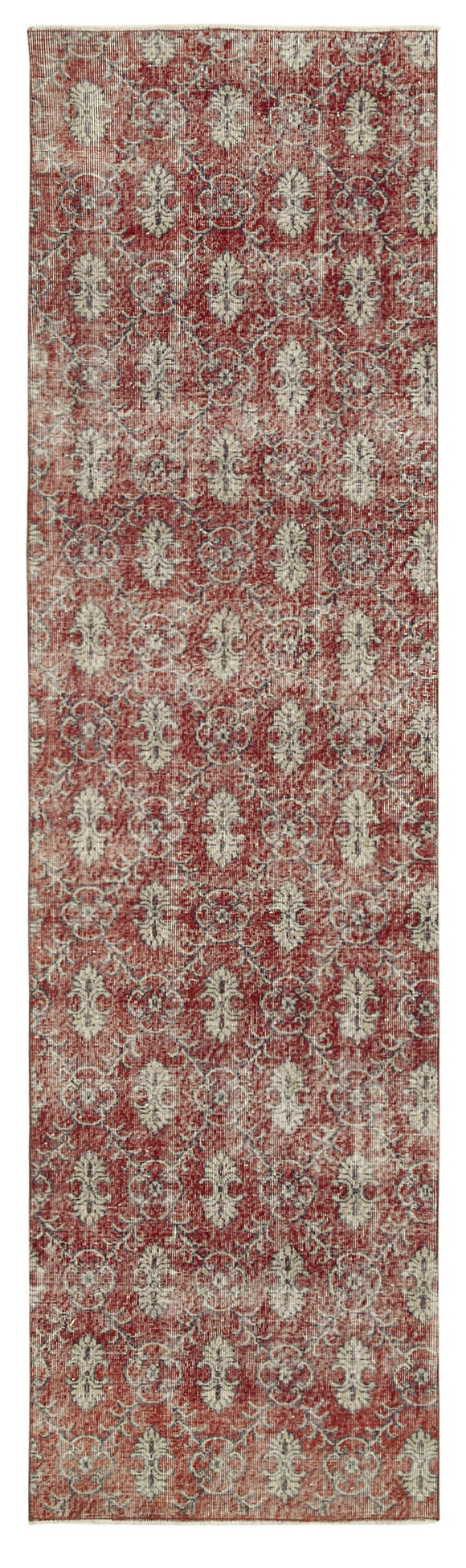 3' x 10' 8'' Red Over-dyed Runner Rug