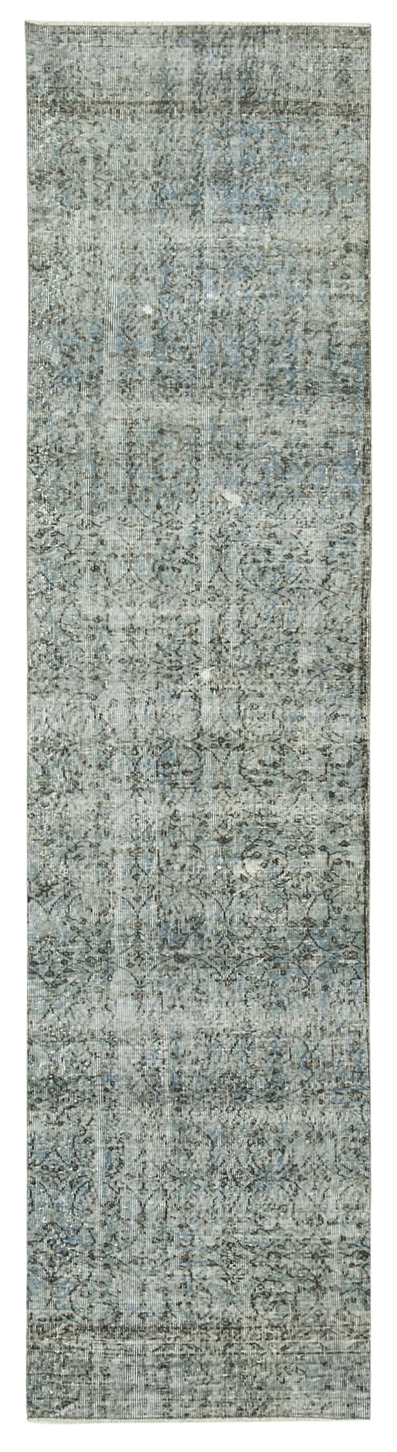 2' 7'' x 10' 8'' Blue Over-dyed Runner Rug