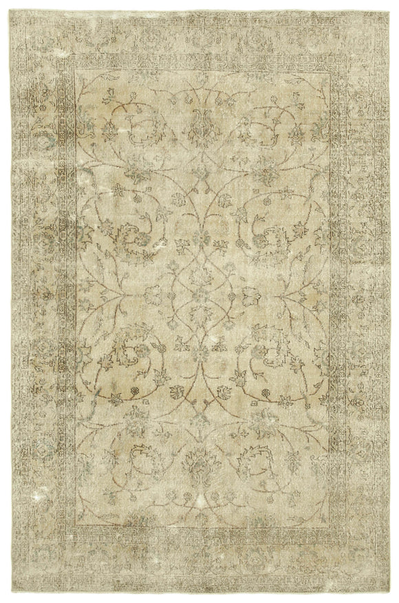 6' 7'' x 10' Beige Vintage Rug
