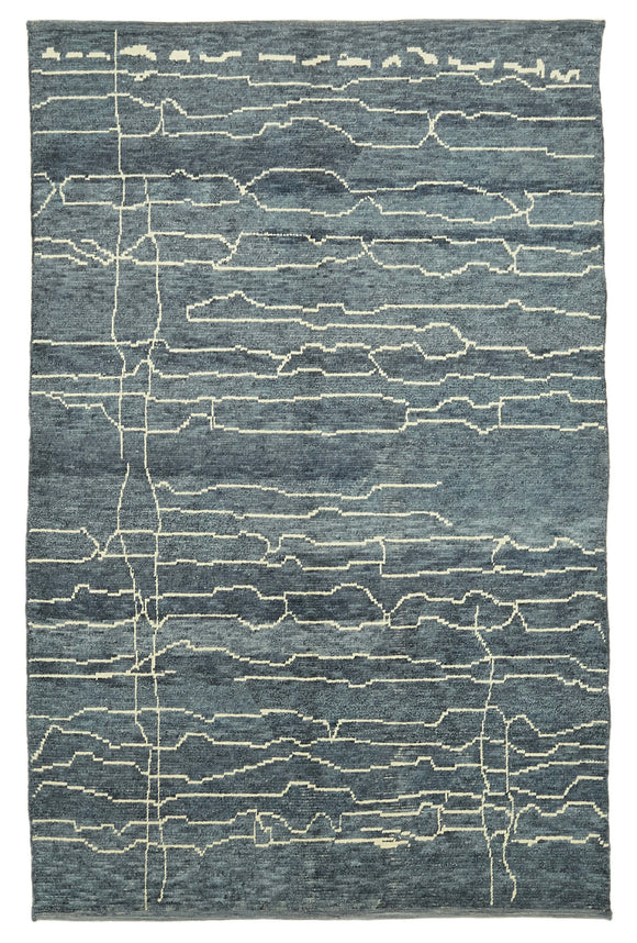 7x10 Blue Moroccan Rug - 39713