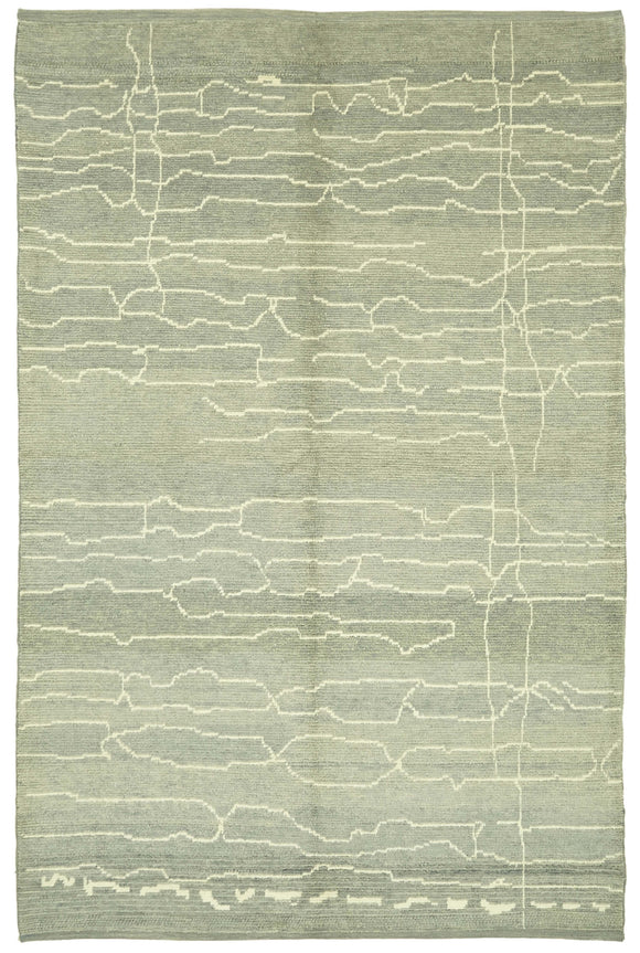 7x10 Grey Moroccan Rug - 39741