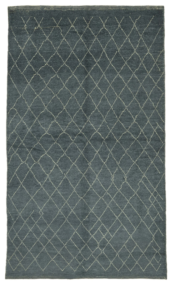 5' 4'' x 9' 2'' Blue Color Moroccan Rug