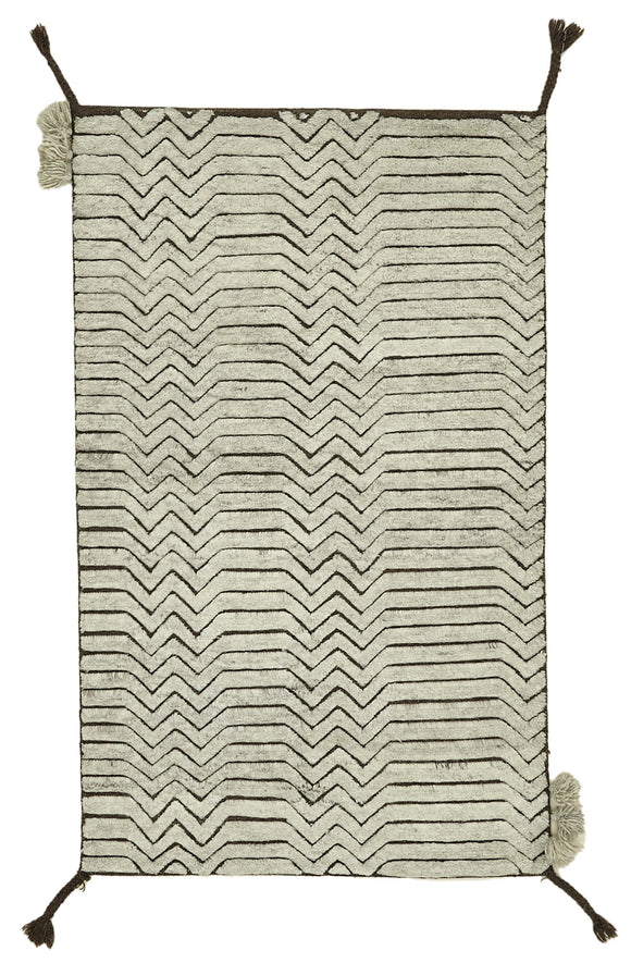 3x5 Beige Moroccan Runner Rug -39798