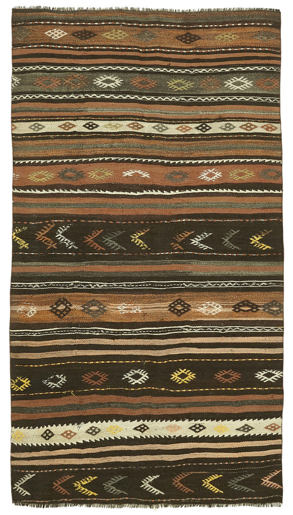 4x8 Vintage Anatolian Kilim Rug - 39919
