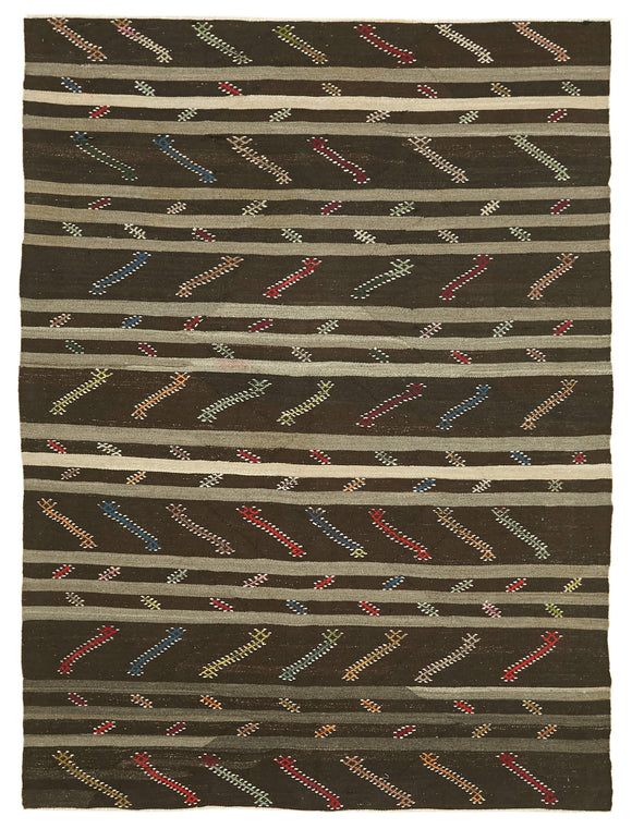 8x10 Vintage Anatolian Kilim Rug - 39928