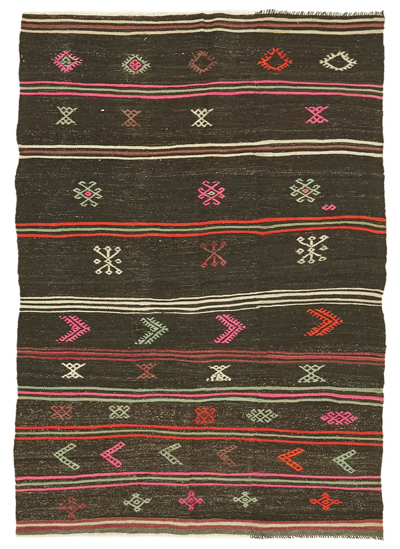 6x9 Vintage Anatolian Kilim Rug - 39932