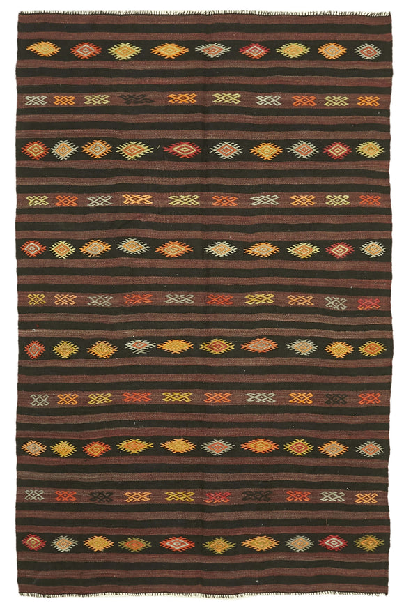 7x10 Vintage Anatolian Kilim Rug - 39940