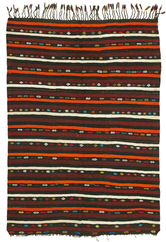 8x10 Vintage Anatolian Kilim Rug - 39946