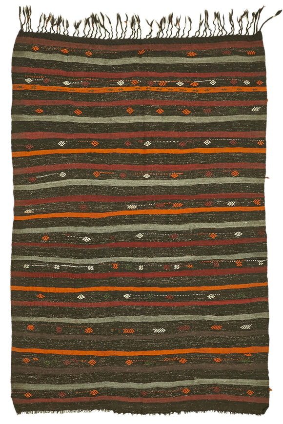 7x10 Vintage Anatolian Kilim Rug - 39947