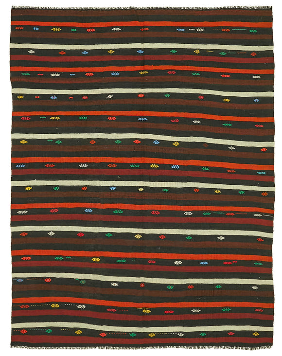 7x10 Vintage Anatolian Kilim Rug - 39950