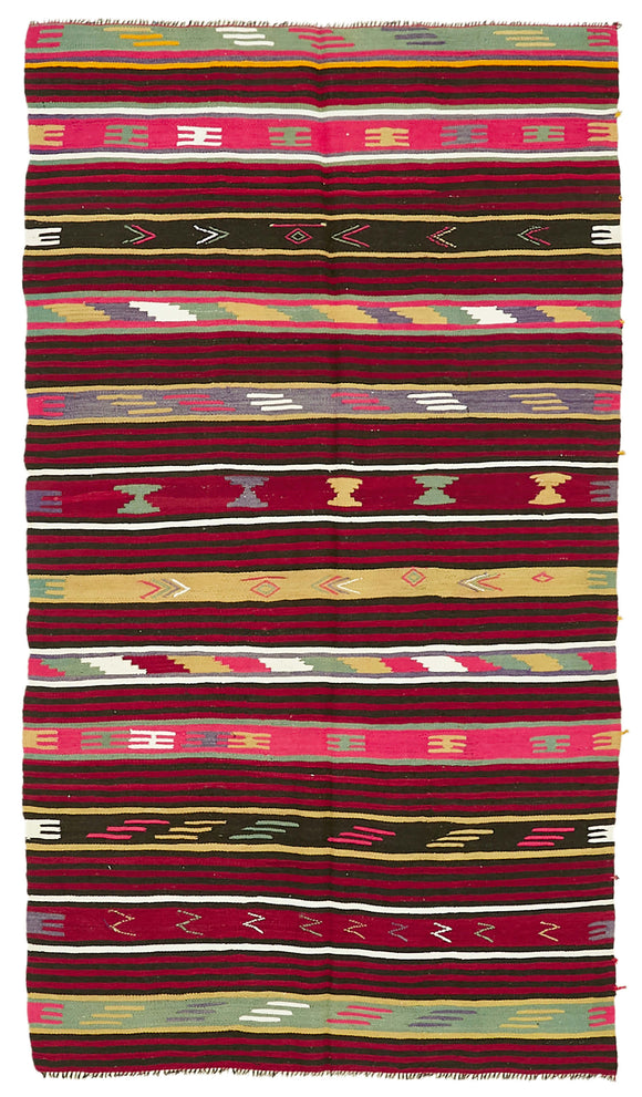 5x9 Vintage Anatolian Kilim Rug - 39954