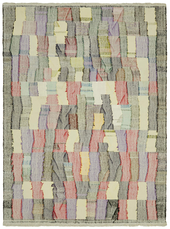 9x12 One-of-a-Kind Turkish Rewoven Rag Rug - 41875