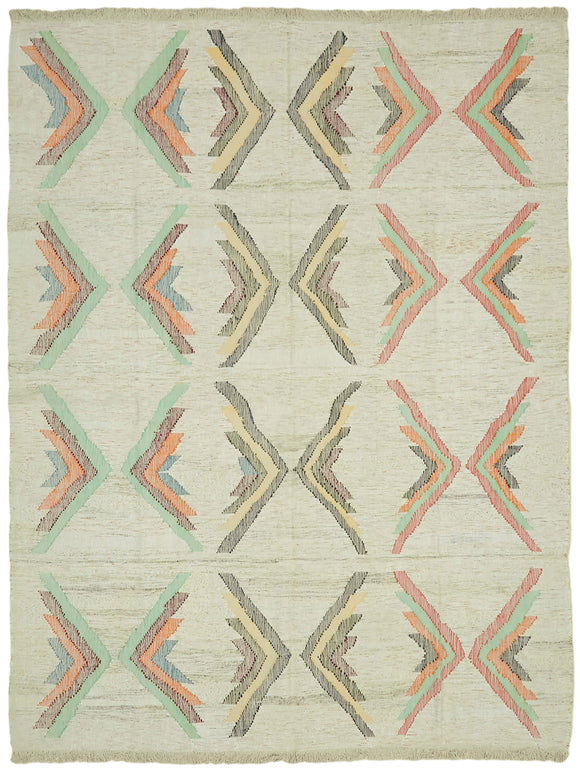 9' 10'' x 12' 11'' Contemporary Handwoven Kilim Rug