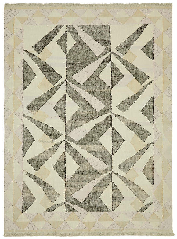 10' 2'' x 13' 7'' Contemporary Handwoven Kilim Rug