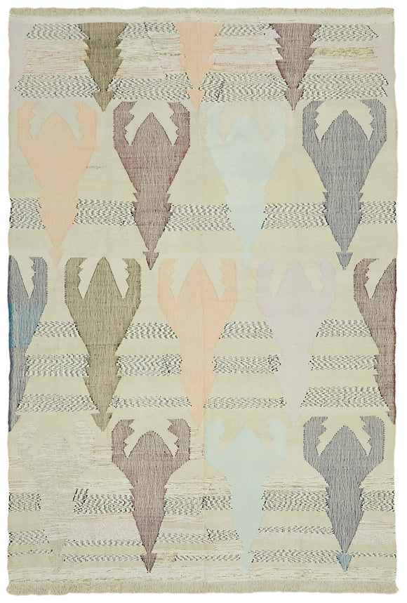 8x12 One-of-a-Kind Turkish Rewoven Rag Rug - 41900