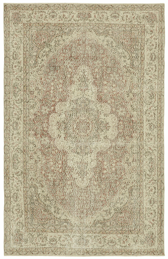 7x10 Vintage Turkish Hand-Knotted Rug - 42019