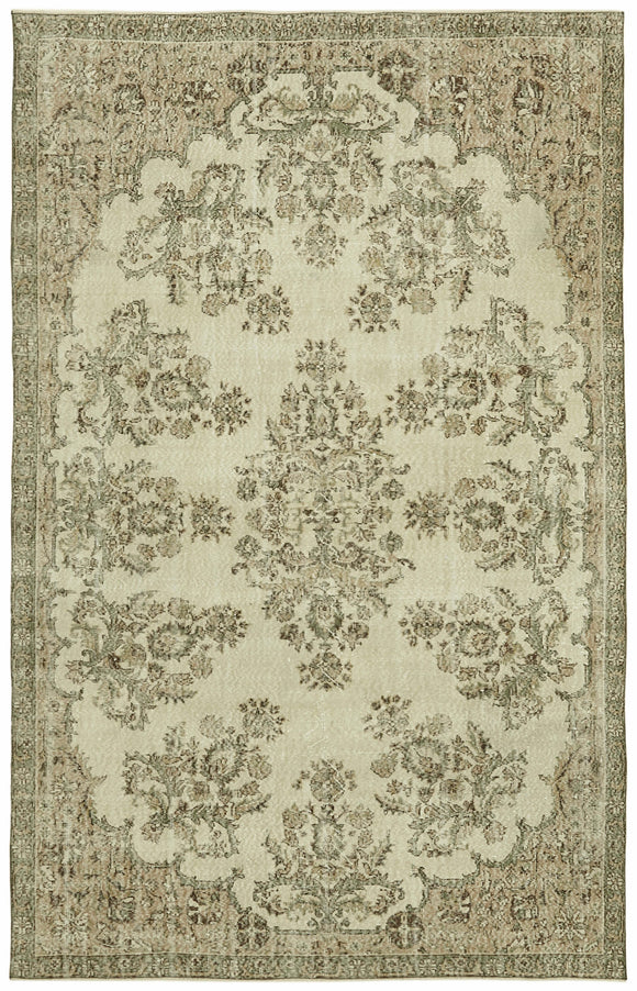 7x11 Vintage Turkish Hand-Knotted Rug - 42036