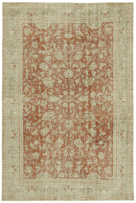 6x9 Vintage Turkish Hand-Knotted Rug - 42094