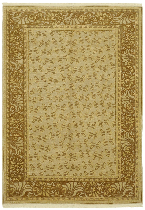 6' 8'' x 9' 3'' Hand-Knotted Oushak Rug