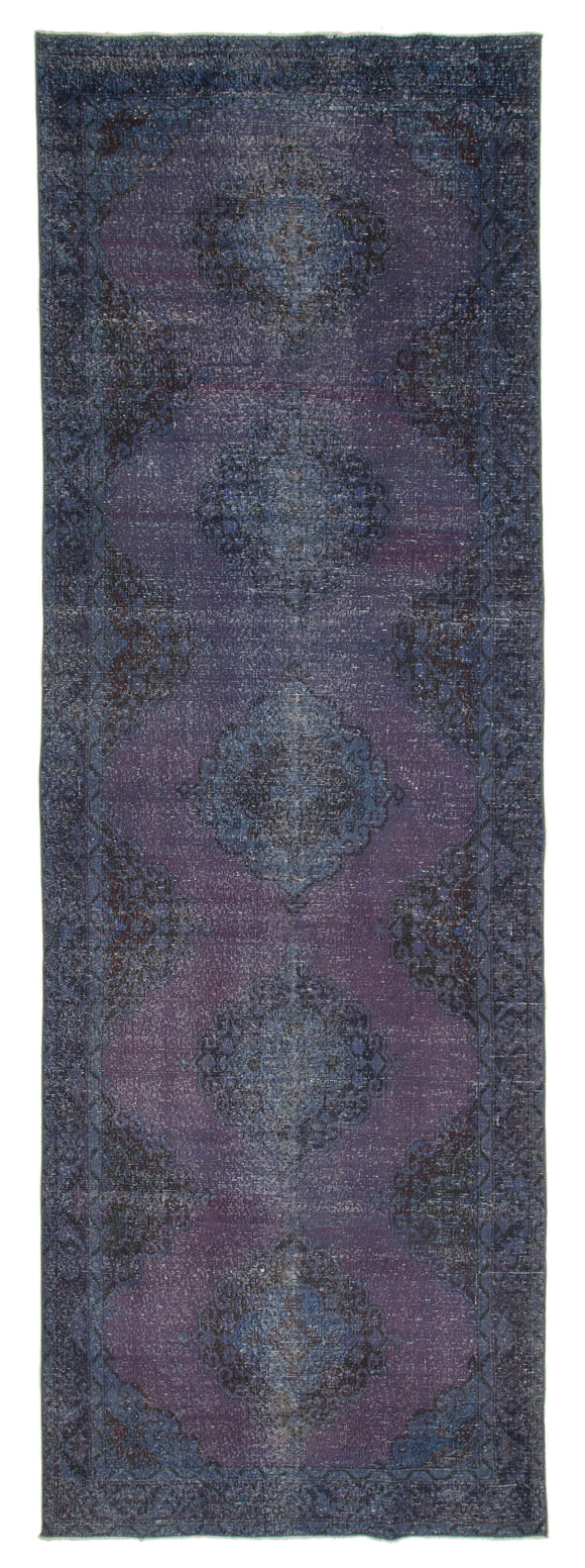 4' 7'' x 13' 11'' Purple Vintage Runner Rug