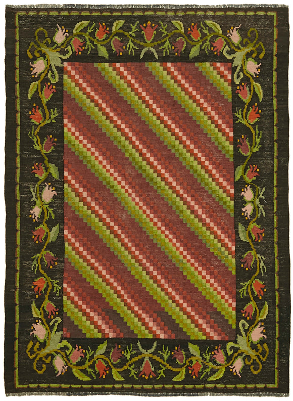 4' 11'' x 6' 9'' Antique Rose Kilim Rug