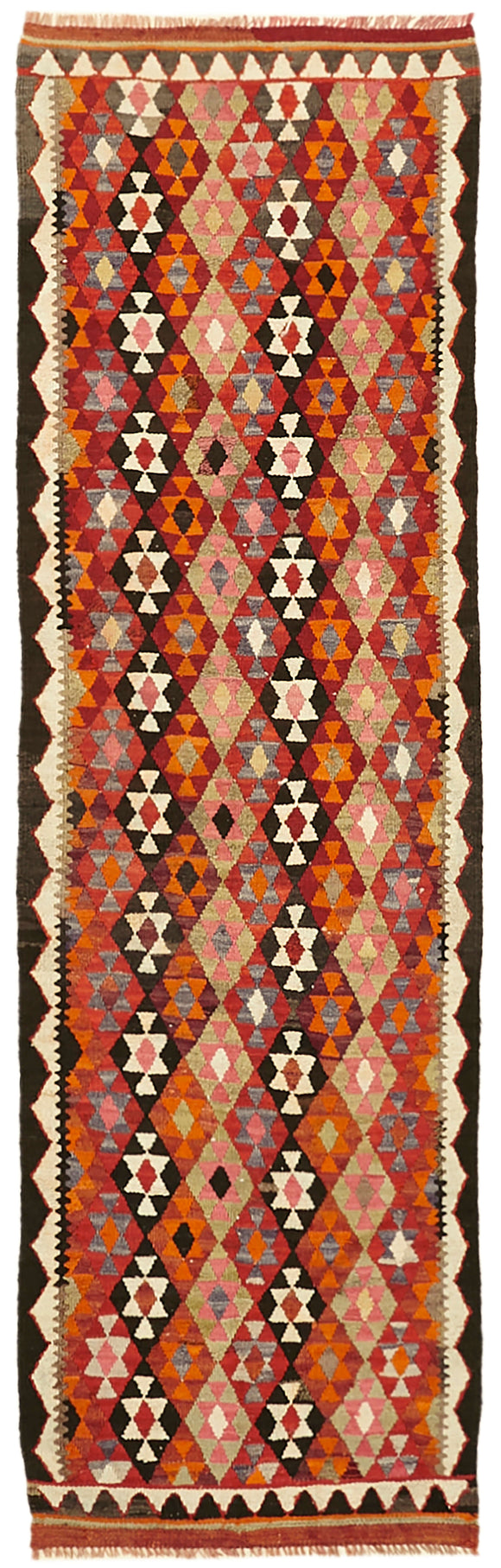 3x9 Vintage Tribal Kilim Runner -42802