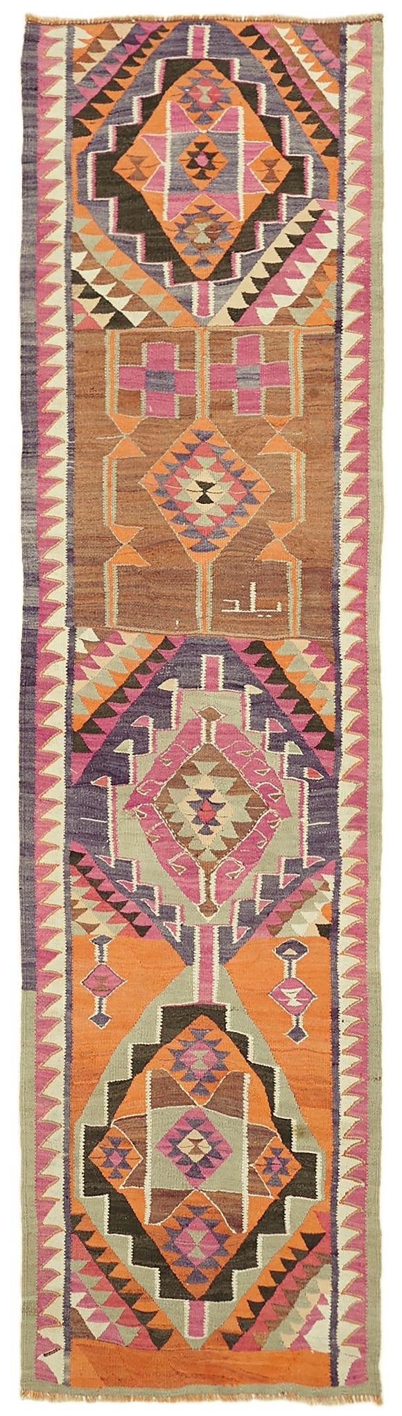 3x12 Vintage Tribal Kilim Runner -42804