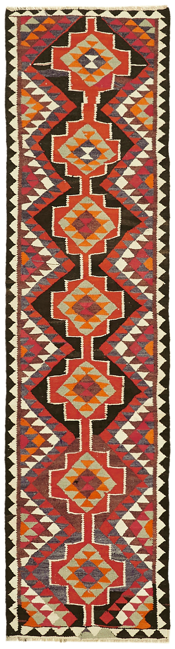 3x11 Vintage Tribal Kilim Runner -42807